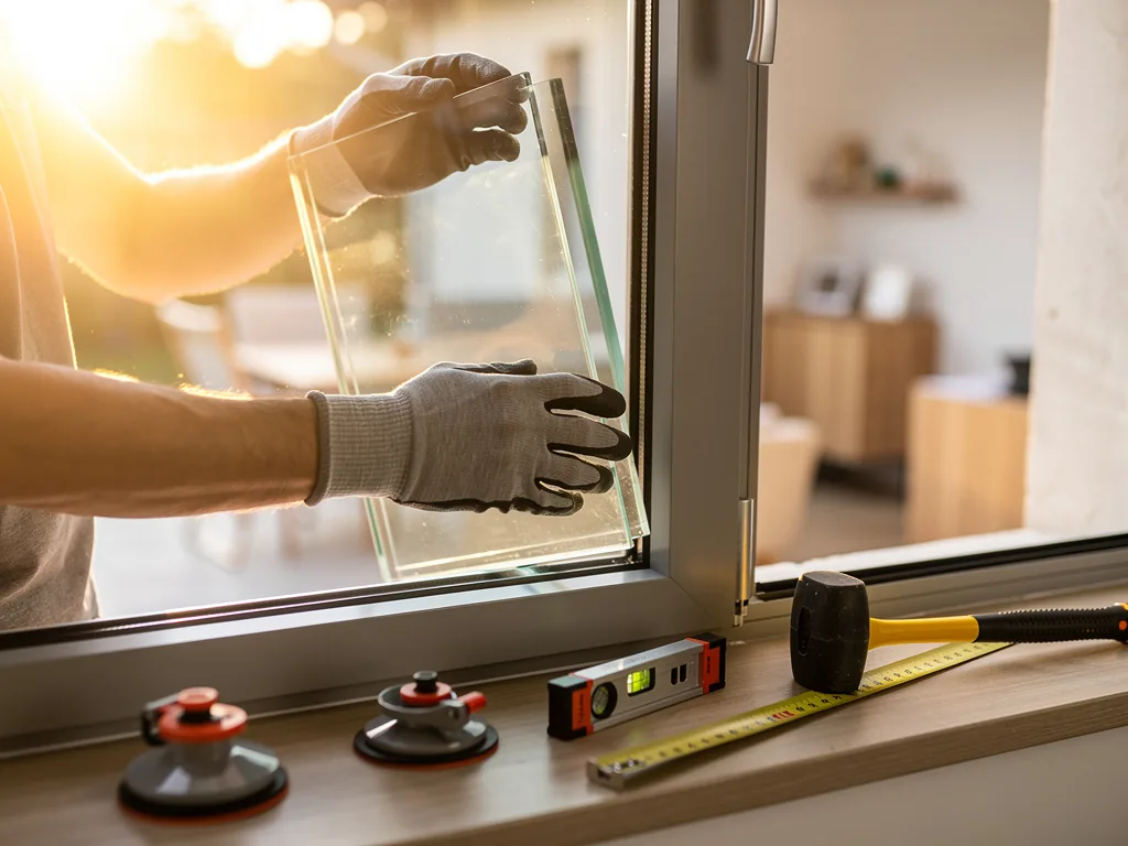 Intervention vitrier à Créteil 94000 : artisan au travail